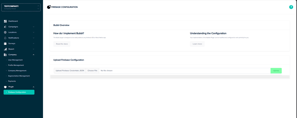 Upload service account credentials form